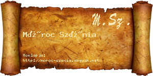 Móroc Szénia névjegykártya